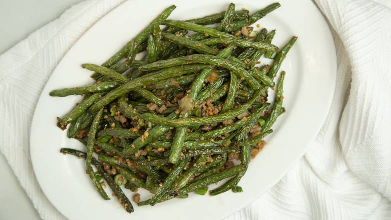 String Bean with Minced Pork (Deep-fried) (乾煸四季豆)